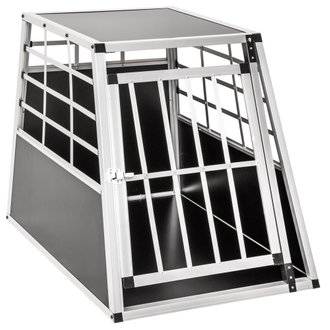 Tectake  Cage de transport pour chien simple dos droit noir