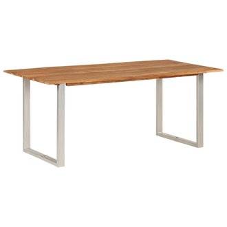 Table de salle à manger vidaXL en bois d'acacia massif - 180x90x76 cm