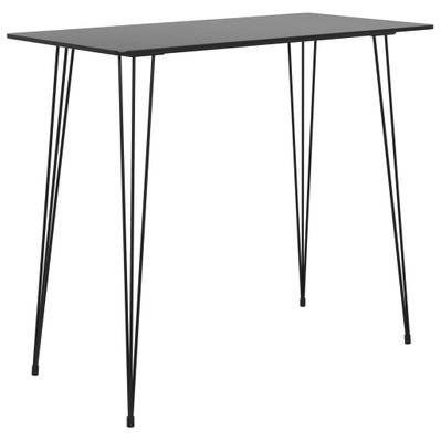 vidaXL Table de bar Noir 120x60x105 cm - 248143 - 8719883791111
