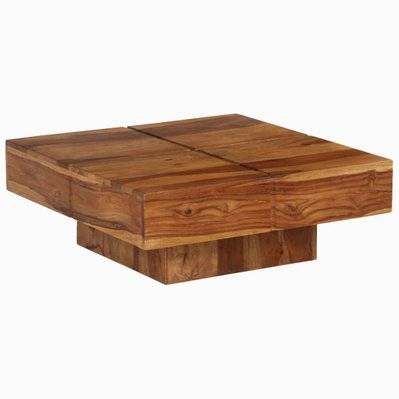 vidaXL Table basse 80x80x30 cm bois d'acacia massif - 246250 - 8718475604372