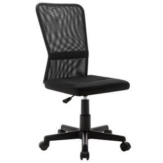 vidaXL Chaise de bureau Noir 44x52x100 cm Tissu en maille