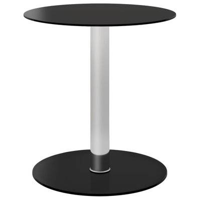 vidaXL Table basse Noir 40 cm Verre trempé - 322781 - 8720286057094