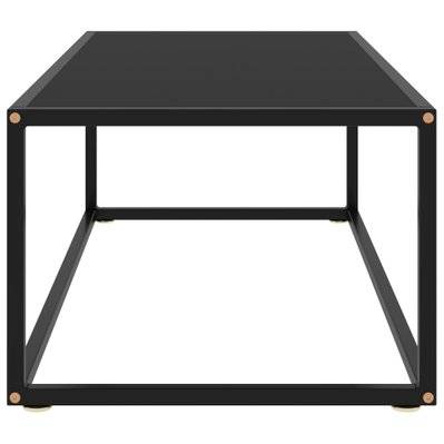 vidaXL Table basse Noir avec verre noir 100x50x35 cm - 322880 - 8720286058084