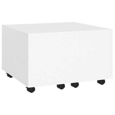 vidaXL Table basse Blanc 60x60x38 cm Aggloméré - 806858 - 8720286560594