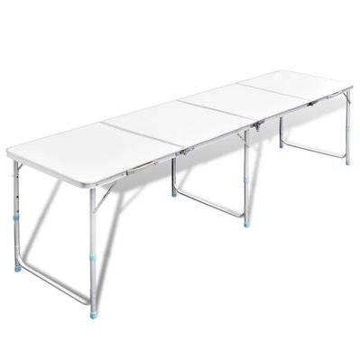 Table pliante de camping en aluminium avec hauteur ajustable - 41327 - 8718475908364