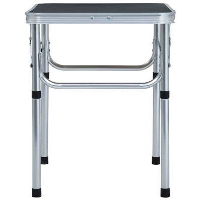 vidaXL Table pliable de camping Gris Aluminium 60x45 cm - 48180 - 8719883768045