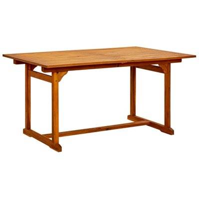 vidaXL Table à dîner de jardin (150-200)x100x75cm Bois d'acacia massif - 316564 - 8720286642153