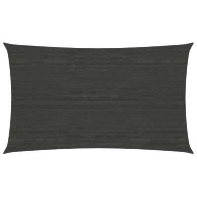 vidaXL Voile d'ombrage 160 g/m² Anthracite 3x5 m PEHD - 311074 - 8720286096376