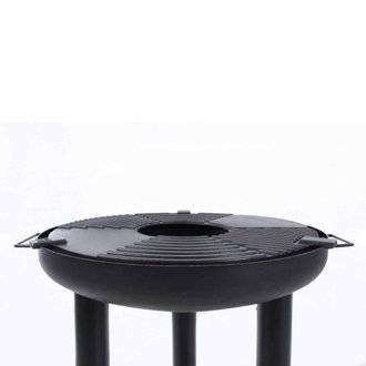 BBGRILL Barbecue gril à plancha Noir Acier