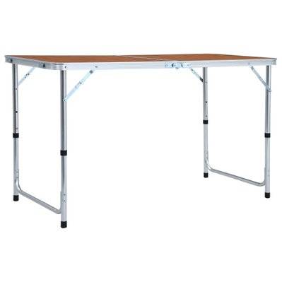 vidaXL Table pliable de camping Aluminium 120x60 cm - 48172 - 8719883767963