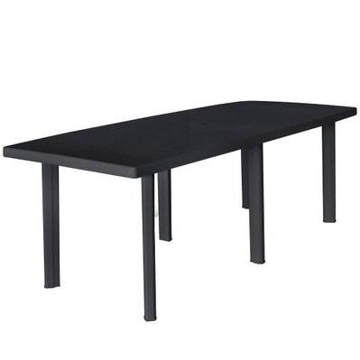 vidaXL Table de jardin Anthracite 216x90x72 cm Plastique - 45597 - 8718475743101