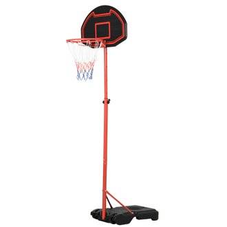 Panier de Basket-Ball sur pied hauteur réglable 1,55 - 2,1 m rouge noir