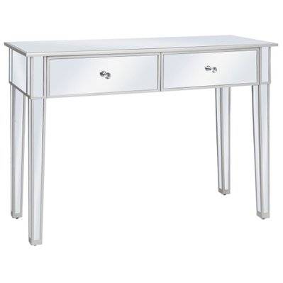 vidaXL Table console miroir MDF et verre 106,5 x 38 x 76,5 cm - 246660 - 8718475617839