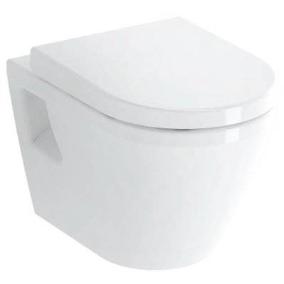 Villeroy & Boch Pack WC Bâti-support Viconnect + WC Vitra Integra + Abattant en Duroplast + Plaque Blanche - 0633710860352 - 0633710860352