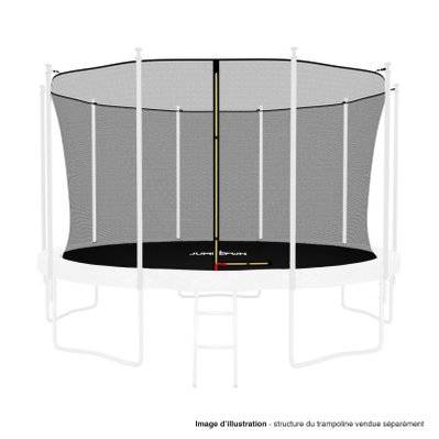 Filet intérieur de sécurité pour trampoline avec bouchons hauts de perches et ficelle : ø 12Ft, 10 Perches - INSANET-12FT-10P - 3700994539148