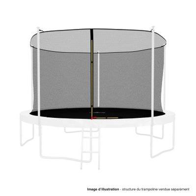 Filet intérieur de sécurité pour trampoline avec bouchons hauts de perches et ficelle : ø 12Ft, 5 Perches - INSANET-12FT-5P - 3700994539124
