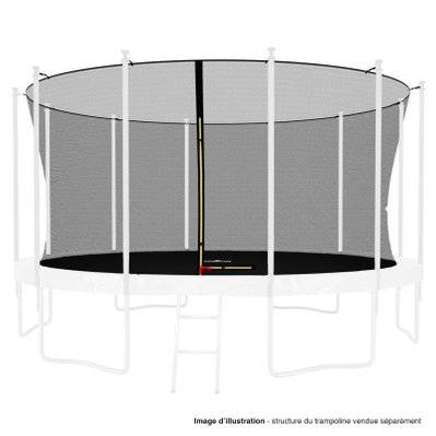 Filet intérieur de sécurité pour trampoline avec bouchons hauts de perches et ficelle : ø 14Ft, 12 Perches - INSANET-14FT-12P - 3700994539629