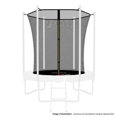 Filet intérieur de sécurité pour trampoline avec bouchons hauts de perches et ficelle : ø 6Ft, 6 Perches - INSANET-6FT - 3700994538509
