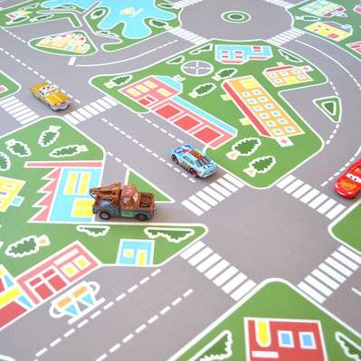 Sol Plastique pour les enfants - Les rues de la ville verte - Rouleau de 3m x 4m - 3663003012226 - 3663003012226