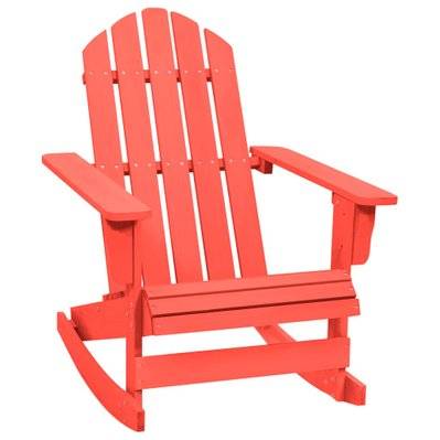 vidaXL Chaise à bascule de jardin Adirondack bois de sapin rouge - 315883 - 8720286240649