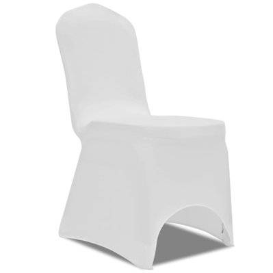Housse blanche extensible pour chaise 50 pièces DEC022487 - DEC022487 - 3001287069602