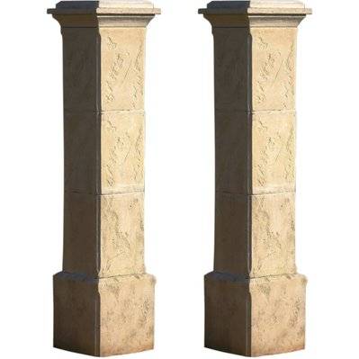 Lot de 2 piliers de portail "Tradition" - 41 x 41 x 200 cm - 80424 - 3701577600606