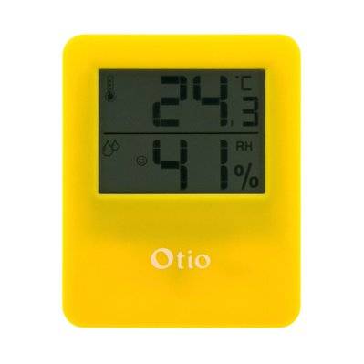 Thermomètre Hygromètre magnétique à écran LCD - Jaune - Otio - 936221 - 3415549362217