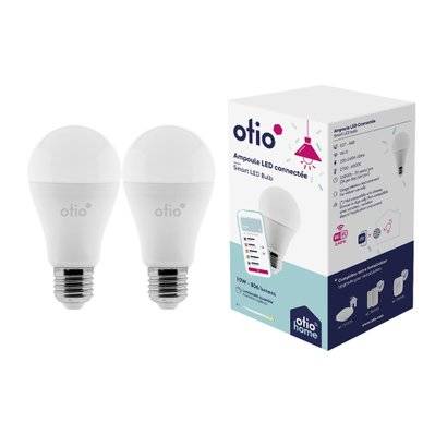 Pack de 2 ampoules connectées WIFI LED E27 10W - OtioHome - KITOTIO17 - 3700976200356
