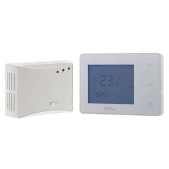 Thermostat programmable sans fil blanc - Otio - Brico Privé