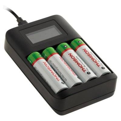 Chargeur USB pour piles AA et AAA (fournies) - Thomson - 150396 - 3545411503964