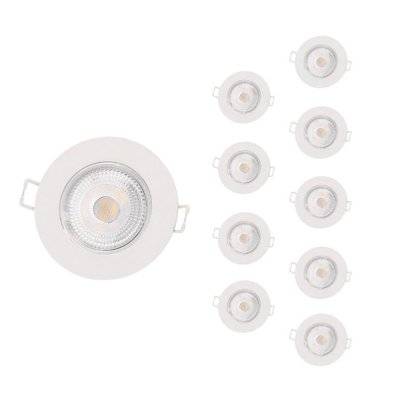 Spot LED Encastrable Étanche Rond 5W Blanc (Pack de 10) - Blanc Froid 6000K - 8000K - SILAMP - P-TWDL01E-5RF_WH - 7427245551419