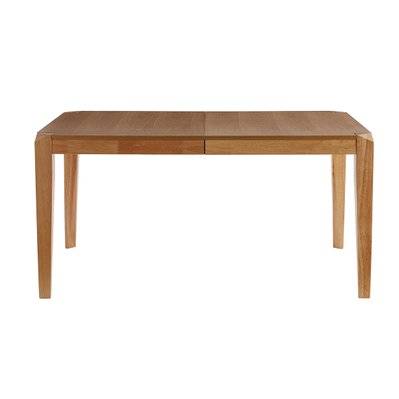Table extensible rallonges intégrées rectangulaire en bois clair L150-180 cm BOLLY - - 50380 - 3662275129120