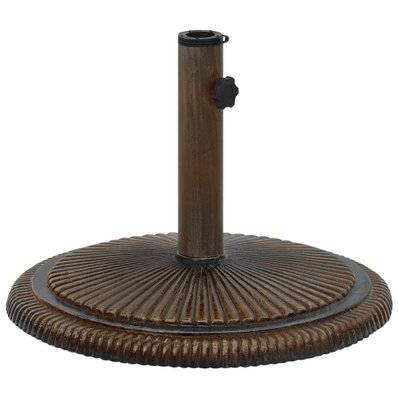 vidaXL Socle de parasol Bronze 45x45x30 cm Fonte - 317771 - 8720286722848