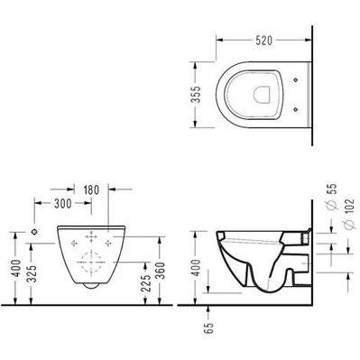 Grohe Pack WC Bâti-autoportant Rapid SL + WC suspendu SM10 + Abattant softclose + Plaque chrome mat  (ProjectSM10-5) - 0633710860932 - 0633710860932