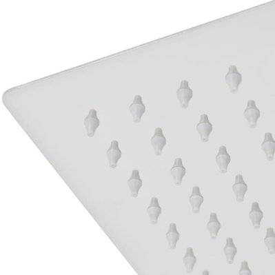 vidaXL Tête de douche plongeante carrée en acier inoxydable 50x50 cm - 142163 - 8718475977551