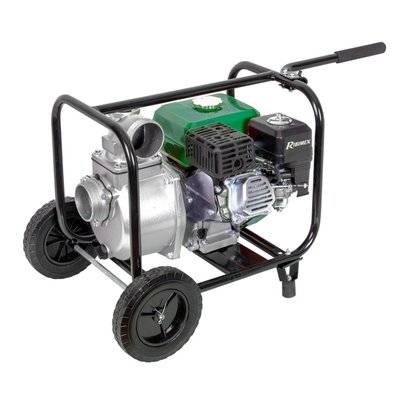 Motopompe thermique essence eaux claires 6 hp 212 cc 60m3 par heure sur roues - PRMPC212-60 - 3700194420949
