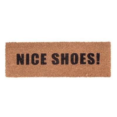 Paillasson en fibre de coco Nice Shoes - 75 x 26 cm - Noir - 160557 - 8714302694530