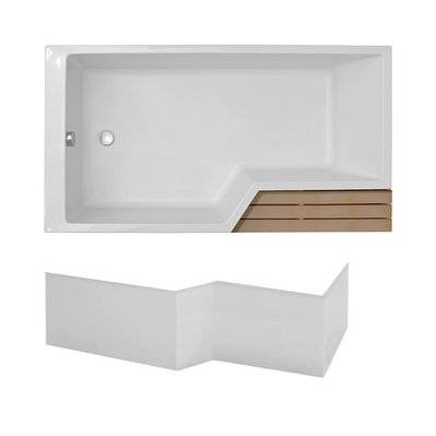 Baignoire bain douche JACOB DELAFON compacte Neo +  tablier de baignoire | 150 x 80 version gauche - E6D419L-00_E6D135-00 - 3701068221747