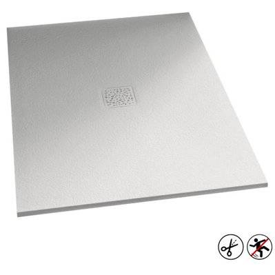 KINEDO Receveur extra-plat découpable Kinemoon 100 x 80 blanc grille 1 - RD1303 - 3466210761921