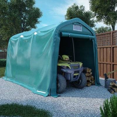 vidaXL Tente de garage PVC 2,4x3,6 m Vert - 3056432 - 8720286083512
