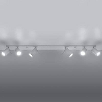 Plafonnier Spot Orientable Blanc pour 6 Ampoules GU10 - SILAMP - SL-0333 - 7427245549119