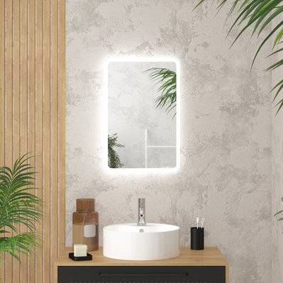 Miroir salle de bain avec eclairage LED - 40x60cm - GO LED - MIR038 - 3700710252696