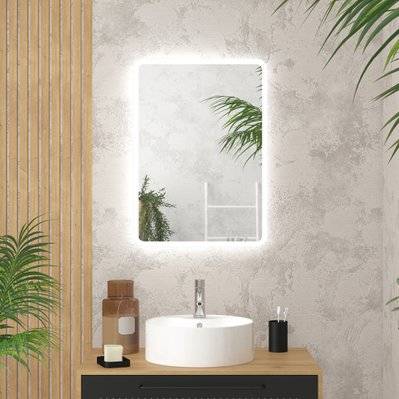 Miroir salle de bain avec eclairage LED - 50x70cm - GO LED - MIR039 - 3700710252702