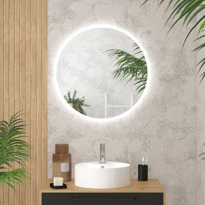 Miroir salle de bain rond avec eclairage LED - Diamètre 70cm - GO LED - MIR044 - 3700710252757