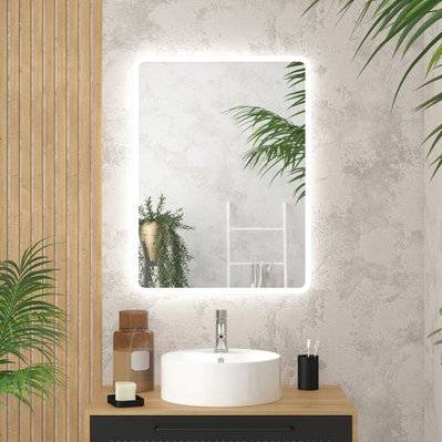 Miroir salle de bain avec eclairage LED - 60x80cm - GO LED - MIR040 - 3700710252719