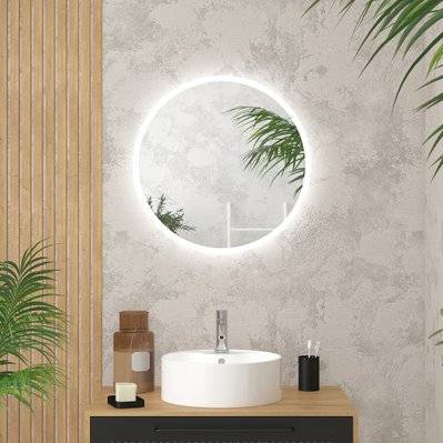 Miroir salle de bain rond avec eclairage LED - Diamètre 60cm - GO LED - MIR043 - 3700710252740