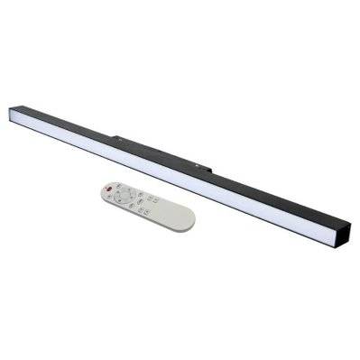 Kit Profilé LED sur Rail Magnétique 48V 20W Dimmable Noir + Télécommande - Blanc Neutre 4000K - 5500K - SILAMP - K-DIMLED-48V-TL_CW - 7427245548839