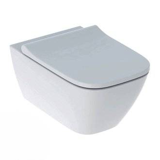 Smyle Square WC suspendu Rimfree avec fixations invisibles, caréné, avec abattant softclose slim