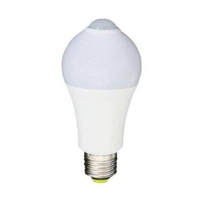 Ampoule LED E27 7W A60 avec Détecteur de Mouvement - Blanc Froid 6000K - 8000K - SILAMP - E27-1710_WH - 3701582322685