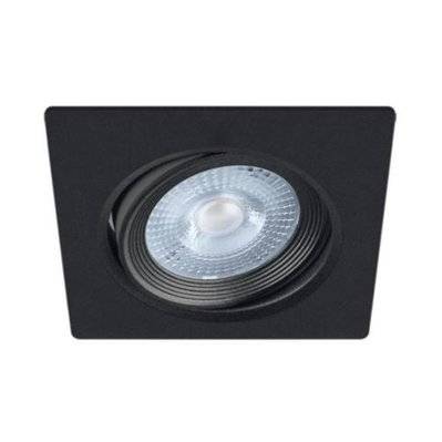 Spot LED Encastrable Orientable 5W Carré Noir SMD - Blanc Chaud 2300K - 3500K - SILAMP - MONI-03710_WW - 3701582322913